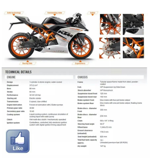 ktm rc390 spec.jpeg image